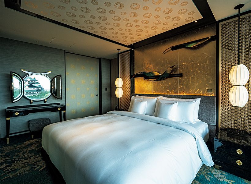 漆造形家・ 村本真吾氏のアートピースが彩る客室「アートコレクション」。