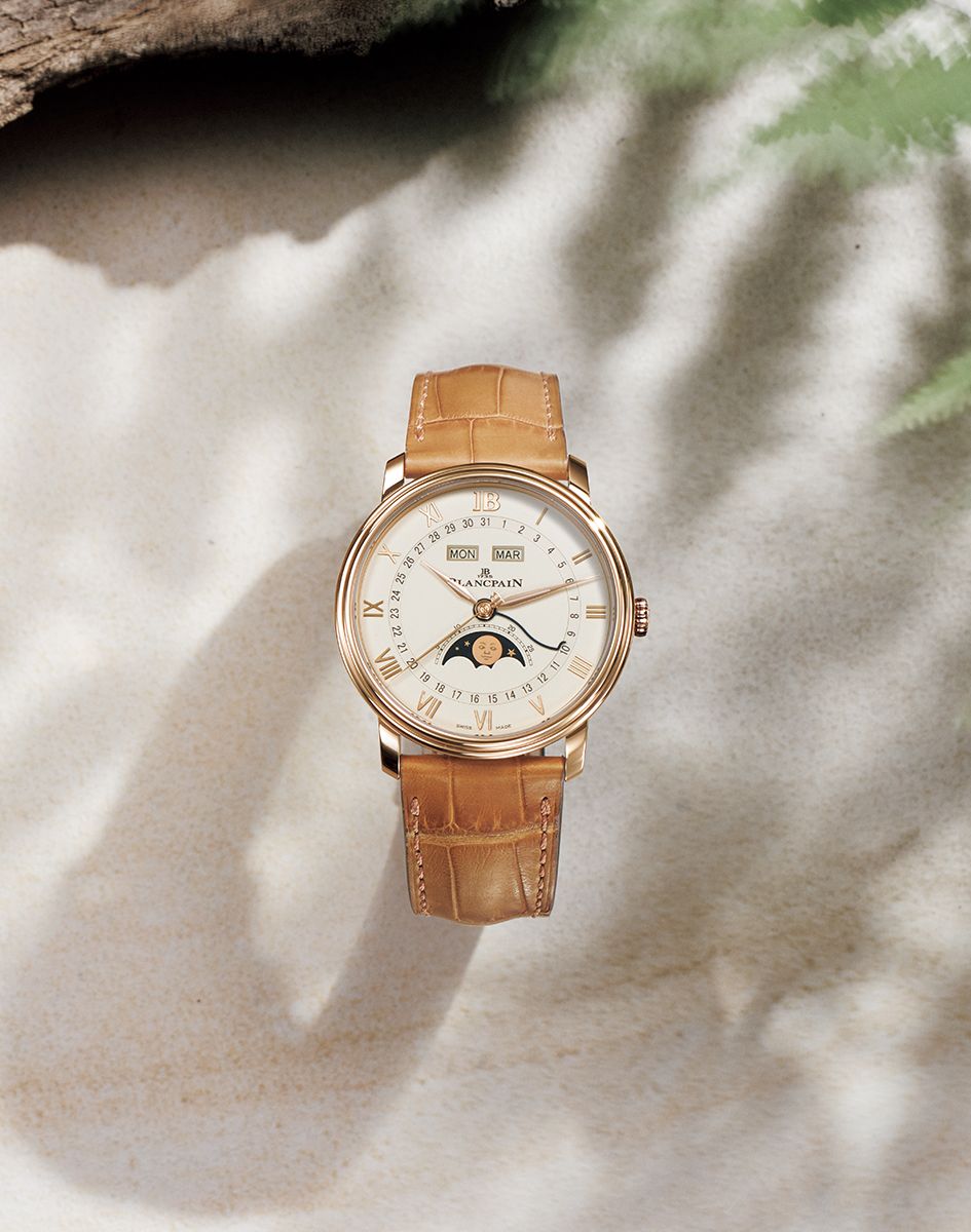 「ヴィルレ コンプリートカレンダー」(RG、ケース径40ミリ、アリゲーターストラップ、自動巻き)452万1000円/ブランパン(ブランパン ブティック 銀座)