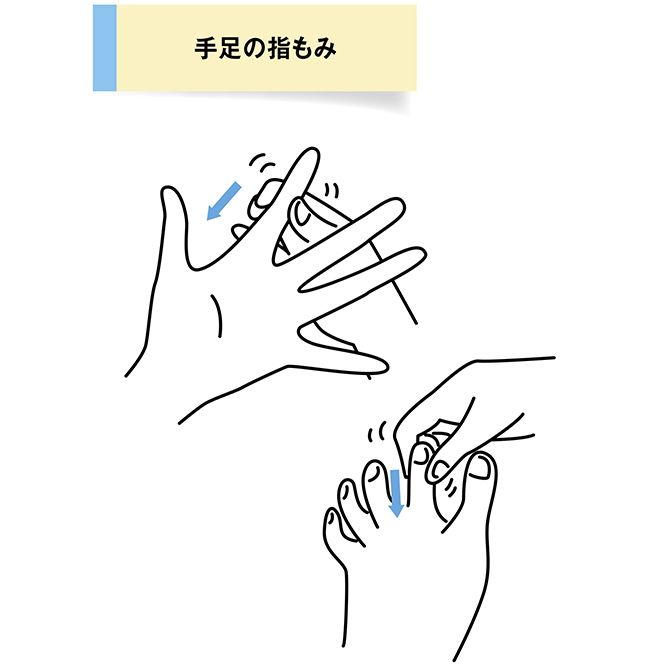 手足の指もみ