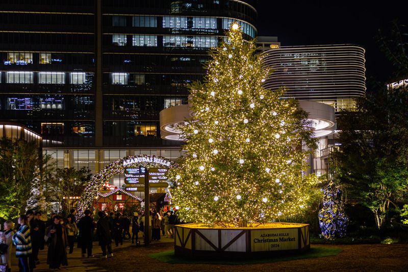 もみの木を使用したクリスマスツリー