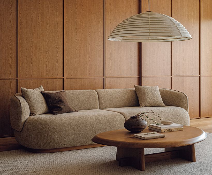 まるで彫刻作品。リビングの主役になるソファ