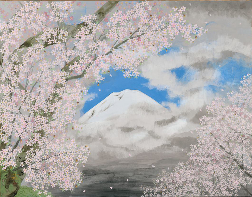 千波さん絵画 中島千波さんが幼少期から描き続ける富士の姿──「富士山が一番美しい