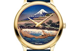 熟練蒔絵師が冨嶽三十六景を文字盤に描いた「ショパール」の限定コレクション