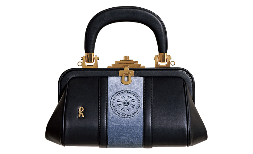 極希少　ロベルタディカメリーノ　バゴンギ　ハンドバッグ　ベルベット　ベロア　青 Roberta di Camerino/ロベルタ・ディ・カメリーノ】 バゴンギ