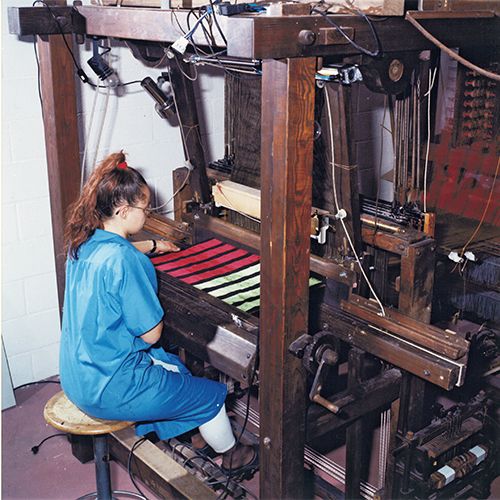 18世紀から使われてきた織機。