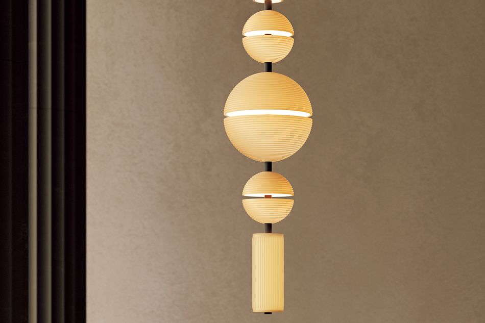提灯からインスピレーションを得たリヤドロの照明・Cascade。ふたつの表情が楽しめます