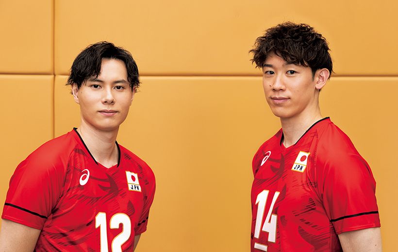 左から、高橋藍選手、石川祐希選手