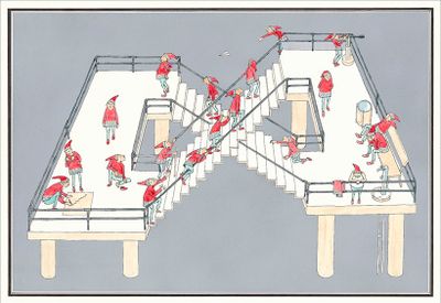 『ふしぎなえ』1968 年 (福音館書店) 所蔵:津和野町立安野光雅美術館 ©空想工房