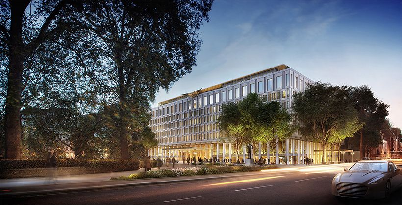 メイフェアにあり、元はアメリカ大使館だった建物を改装して誕生したホテル「ザ チャンセリー ローズウッド」