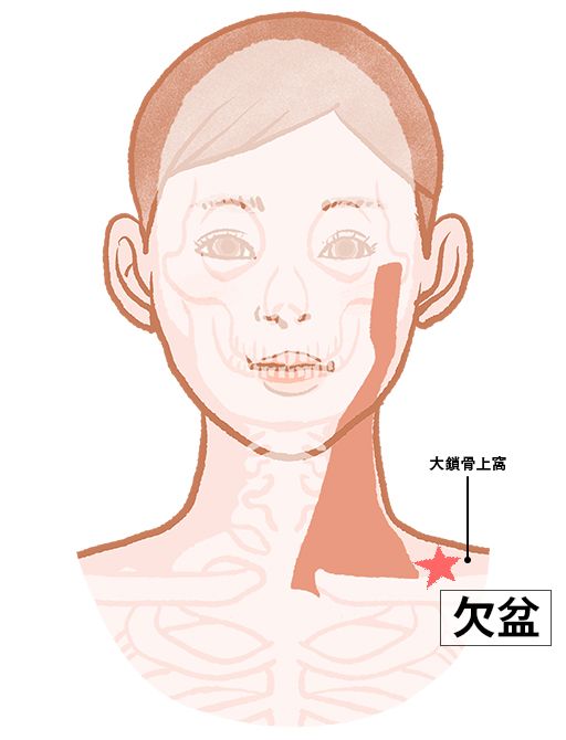 欠盆（けつぼん）：胃経のツボ