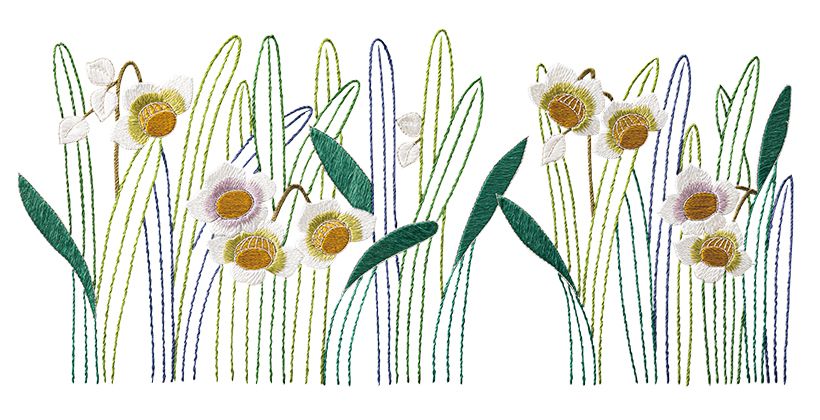 絹糸に託すいのちの輝き「二月」瑞々しさ