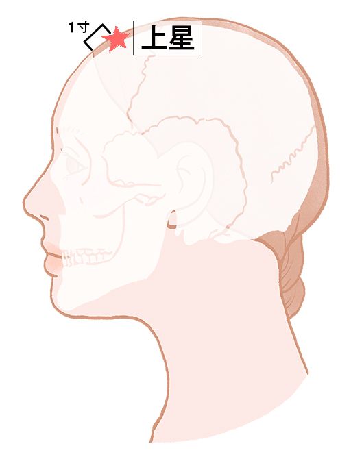 上星（じょうせい）：督脈のツボ