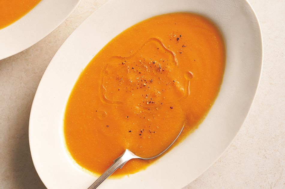 寒い日の胃腸を優しくととのえて元気を補う「かぼちゃとトマトのポタージュ」