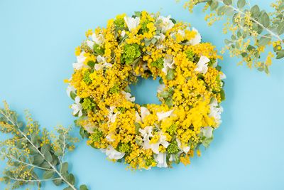 2月の生花のリース。
