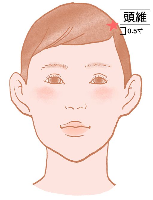 頭維（ずい）：胃経のツボ