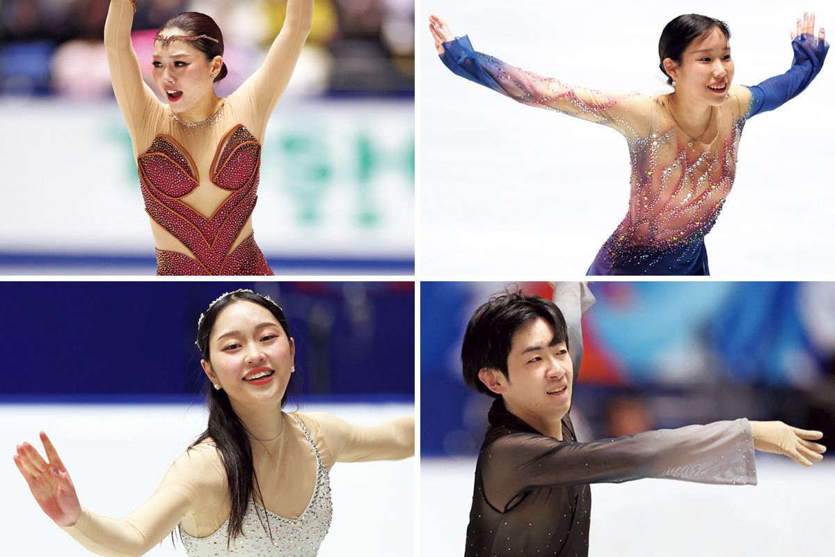 今季での現役引退を表明したスケーターたち。三原舞依選手、樋口新葉選手、壷井達也選手、江川マリア選手