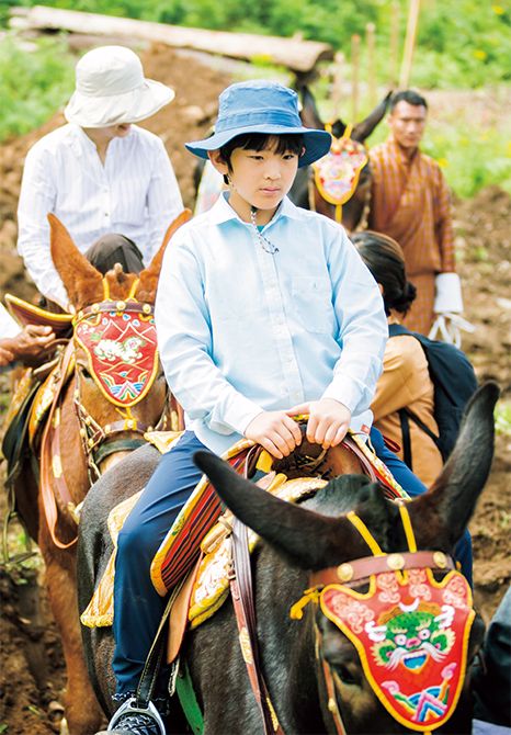 （18）令和元年8月18日　秋篠宮皇嗣同妃両殿下と共にミュール（ラバ）に乗り、標高約3500メートルのジェラ山へ登られた。