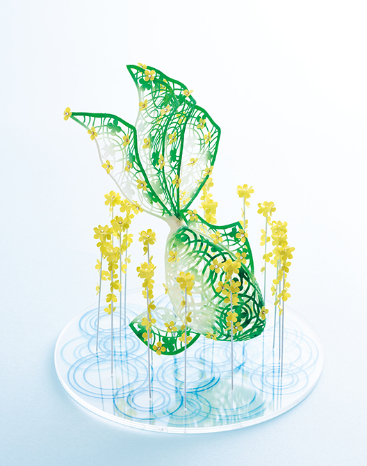 連載「季節を切り抜く」3月は「菜の花を泳ぐ金魚」。春への期待を表
