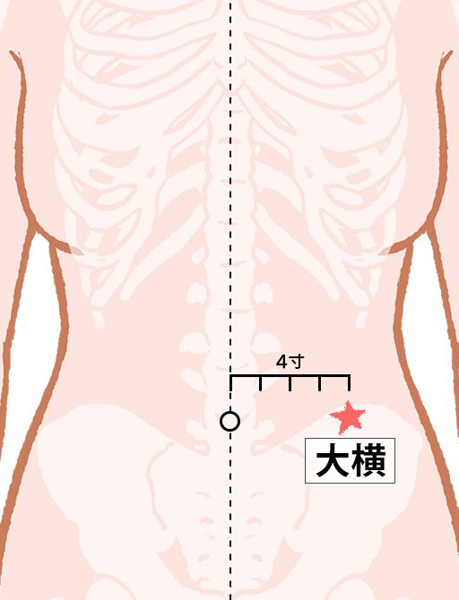 大横（だいおう）：脾経のツボ