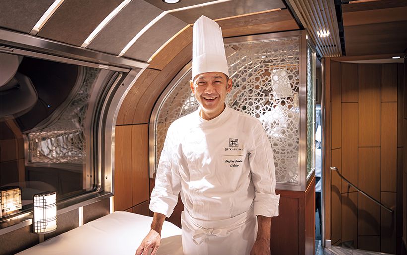 2025年12月より総料理長に就任した斉藤卓也氏。「食材の持ち味を生かすシンプルな調理法で、記憶に残る料理をご用意します」。