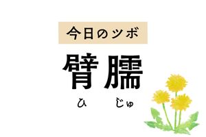 五十肩や腕の麻痺に効果を発揮する「臂臑」。目の疲れや涙目を改善する働きもあり