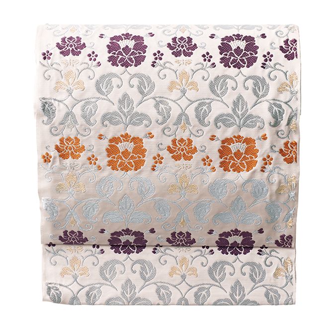 牡丹唐草段 名古屋帯