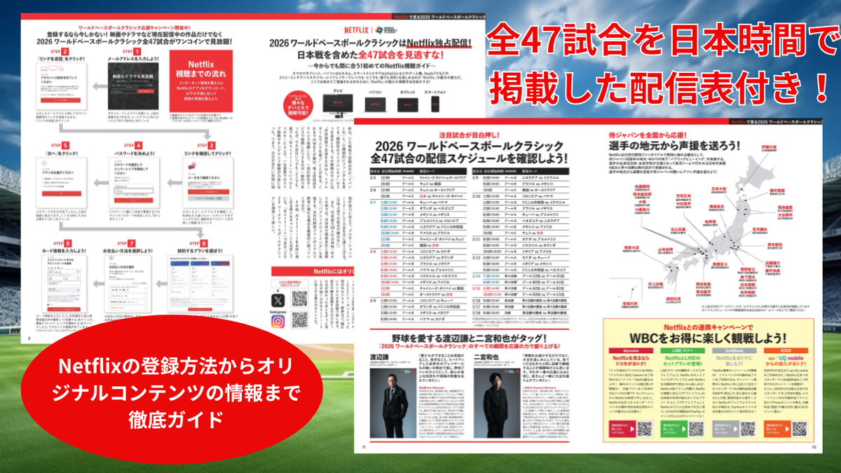 Netflixの全47試合配信スケジュールを完全網羅！