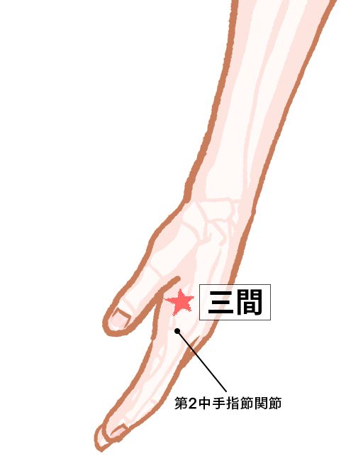 三間（さんかん）：大腸経のツボ