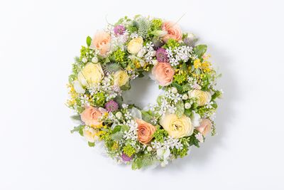 3月の生花のリース。