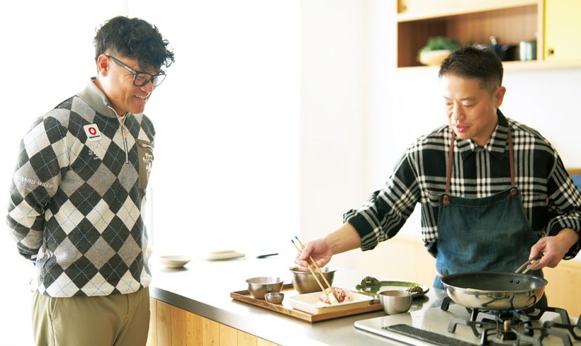 「料理をお出しして、ゴルフのコツを教わる（笑）」（栗原さん）  「娘と息子のお弁当を作るので、今日のメニュー、参考にします」（宮里さん）