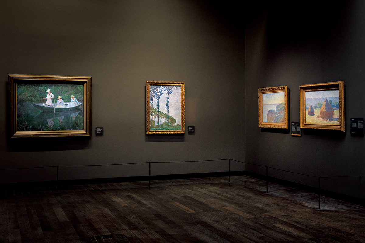 クロード・モネ　油絵　”Landscape ” 　変形サイズ　オルセー・ラベル付き クロード・モネ ー風景への問いかけ】 没後100年のモネ展! オルセー