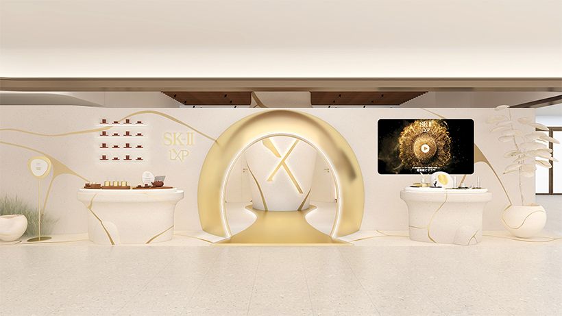 「LXP 金継ぎ」の世界観を表現したラグジュアリーな空間。写真は麻布台ヒルズのストア。