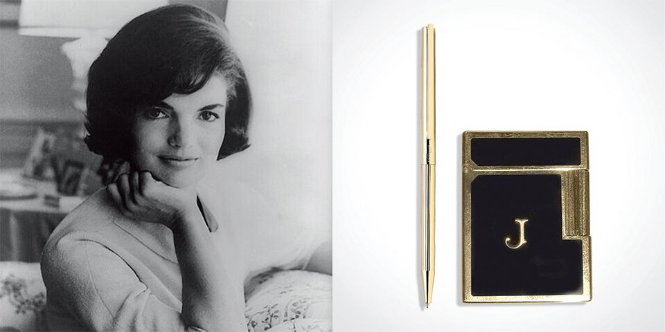 ジャクリーン・ケネディ・オナシスはイニシャル入りのライターとペンを特注。