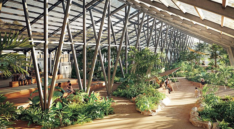 庭園設計などを行う企画集団「YOEN」による内庭。