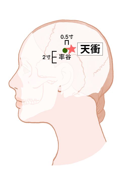 天衝（てんしょう）：胆経のツボ