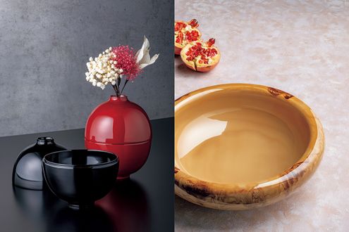 第60回全国漆器展の受賞作品から　新しい漆器とともに、豊かな暮らしを