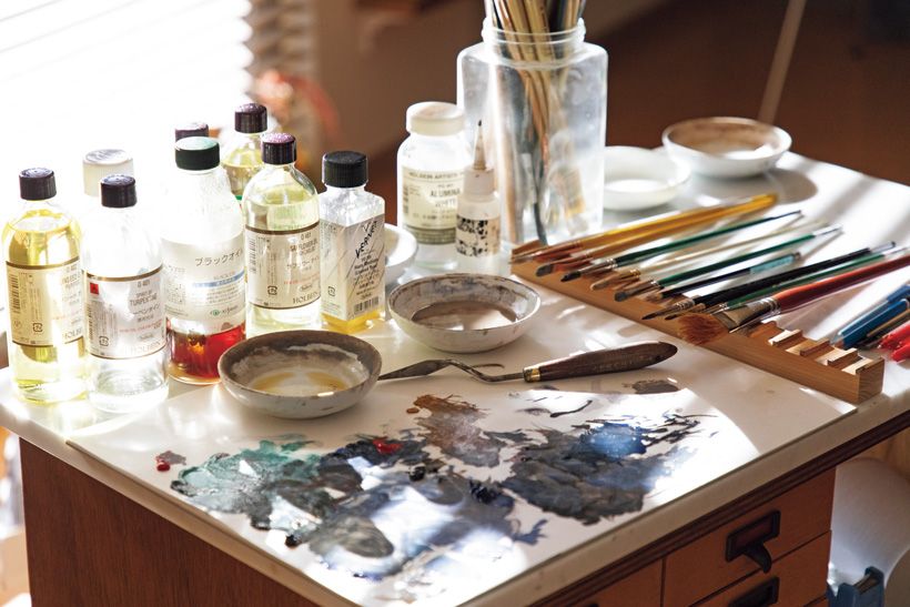 数種類のオイルを使いこなすのが塩谷流。