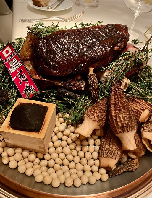 「恵鴨 モリーユ ヴァンジョーヌ 八丁味噌」