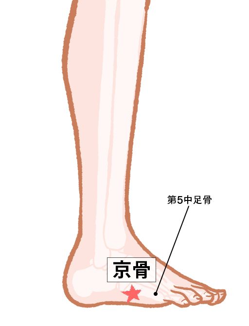 京骨（けいこつ）：膀胱経のツボ