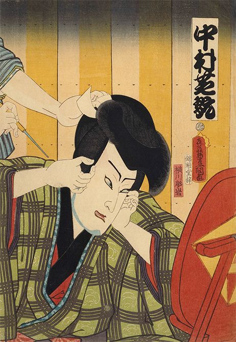 役者化粧姿絵　中村芝翫　歌川国貞（三代豊国）／画　文久元年（1861）東京都江戸東京博物館蔵