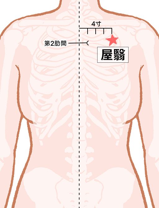 屋翳（おくえい）：胃経のツボ