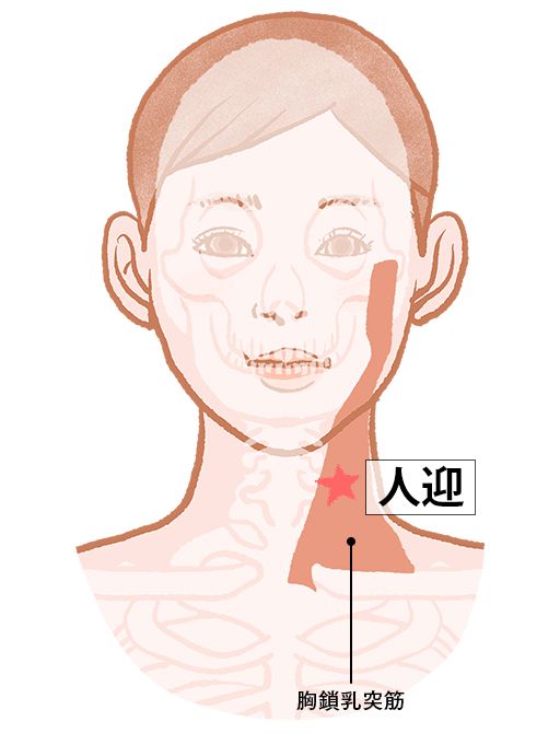 人迎（じんげい）：胃経のツボ