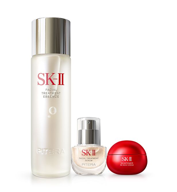 内容:SK-II フェイシャル トリートメント エッセンス 230ml、フェイシャル トリートメント セラム 10ml、スキンパワー リニュー クリーム 15g