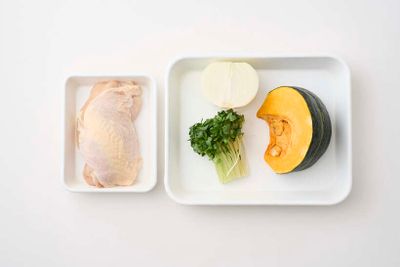 「鶏むね肉とかぼちゃの南蛮漬け」の材料（2人分）