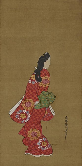 菱川師宣「見返り美人図」　所蔵：(公財）静嘉堂蔵