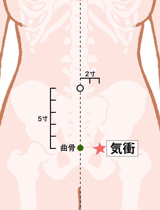 気衝（きしょう）：胃経のツボ