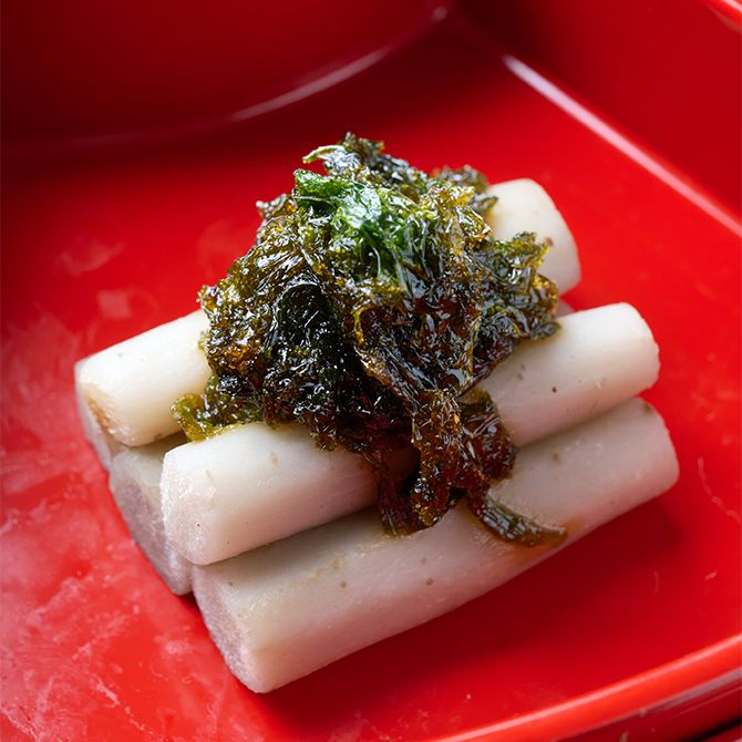 4.ごぼうとアーサの甘醬油がらめ