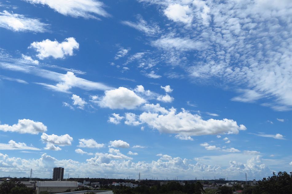 夏の空と秋の空が出合う「行き合いの空」。どんな雲が見られる？
