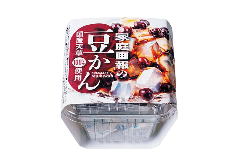寒天と、北海道産赤えんどう豆、沖縄県産の黒糖蜜を使用した愛されるロングセラー。