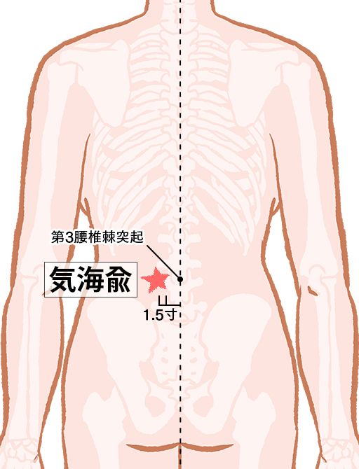 気海兪（きかいゆ）：膀胱経のツボ